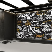 Papier peint 3D rétro graffiti hip-hop street dance, toile de fond pour studio de danse, papier peint style industriel pour salle de sport, bar musical