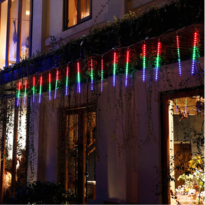 30Cm 50Cm 8 Ống Icicle Tuyết Mùa Thu Chuỗi Cascading Cổ Tích Ánh Sáng Rơi Mưa Trang Trí Ánh Sáng Không Thấm Nước <span class=keywords><strong>Led</strong></span> Meteor Shower <span class=keywords><strong>Lights</strong></span> - Product Image 3