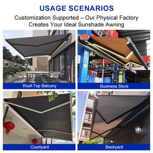 Toldo de Casete <span class=keywords><strong>para</strong></span> Terraza de Jardín, con Control Remoto, Portátil, Impermeable, con Tira de LED, Estilo Moderno - Product Image 5