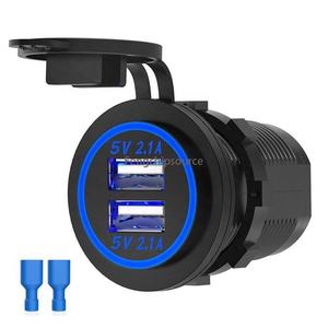 Motocicleta barco RV modificado doble USB cargador de coche doble apertura 4,2 cargador de teléfono móvil de coche - Product Image 2