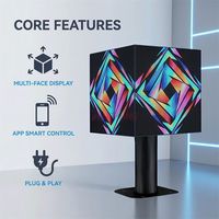 Letreros LED en Forma de Cubo Mágico para Interiores/Exteriores, Pantalla LED Creativa para Exhibición, Pantalla LED en Forma de Cubo para Publicidad de Logotipos en Tiendas Minoristas