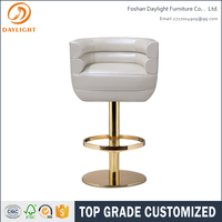 Tabouret de bar en cuir, mobilier de maison moderne, chaise haute pour table de bar, haute,