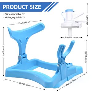 Support de Bouteille d'Eau Portable et Pliable avec Robinets Distributeurs Amovibles, Antidérapant, pour Rangement et Présentation - Product Image 5