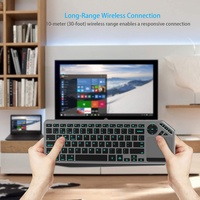 Nouveau clavier TV sans fil USB 2,4 G avec pavé tactile rétroéclairé RVB rechargeable BT 78 touches pour ordinateur portable/tablette