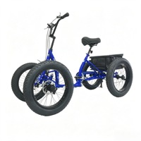 Nouveau Vélo Quad à Pédales Tout-Terrain 2026 avec Pneus Larges, 4 Roues, en Alliage d'Aluminium Noir, 6 Vitesses, Pneus Neige, Fourche Suspendue 200kg, Pas Cher