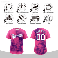 Jersey Baseball Streetwear Custom Seri Phantom Skull, Seragam Tim Grosir, Sublimasi, MOQ Rendah, Desain Gratis, Kaos Hip Hop Pria