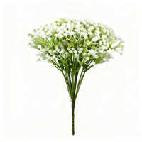 Bouquet de fleurs artificielles de gypsophile de qualité supérieure au toucher réel, bouquet de gypsophile blanc de qualité supérieure avec tiges