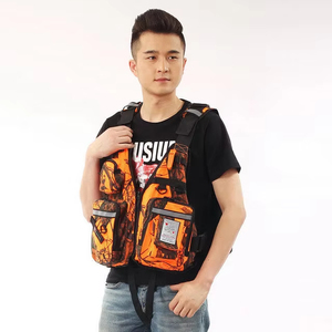 Logo personnalisé adultes poches fonctionnelles sangle réglable sac de poitrine flottabilité de sécurité <span class=keywords><strong>flottaison</strong></span> pêche <span class=keywords><strong>gilet</strong></span> de sauvetage <span class=keywords><strong>gilet</strong></span> - Product Image 2