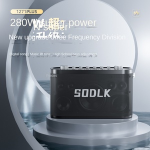 Enceinte portable Sound Leke 160W S1271PLUS étanche IPX4 pour extérieur avec micro intégré, télécommande et grand volume, forme carrée - Product Image 3