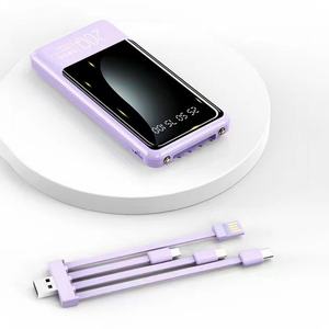 Banco de Energía Portátil con Carga Rápida USB, Cargador de Viaje de 10000mAh/20000mAh, 4 Cables Integrados, Pantalla Digital, Batería de Litio-Polímero - Product Image 3