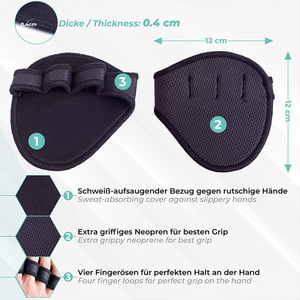 Guantes de <span class=keywords><strong>neopreno</strong></span> para hombre y <span class=keywords><strong>mujer</strong></span>, para entrenamiento en el gimnasio, guantes de levantamiento de manos con almohadilla de agarre con mancuernas en La Palma - Product Image 3