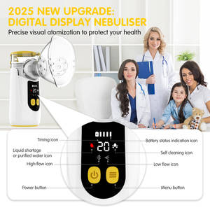 <span class=keywords><strong>Meilleur</strong></span> nébuliseur portable électrique silencieux à mailles, <span class=keywords><strong>inhalateur</strong></span> intelligent à ultrasons portable avec écran numérique - Product Image 3
