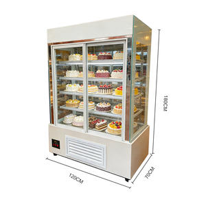 Vitrine réfrigérée pour gâteaux commerciale à 5 étages de 1,2 m, porte en verre, vitrine réfrigérée pour pâtisserie, gâteaux, boulangerie - Product Image 2