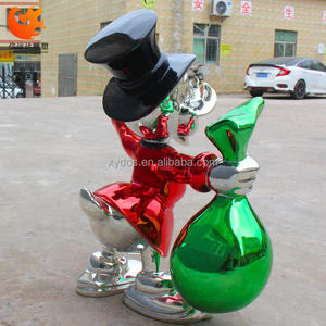 Estatua de Pato de Dibujos Animados de Resina de Alta Calidad Personalizada de Fábrica, Figura de Fibra de Vidrio en Venta - Product Image 2
