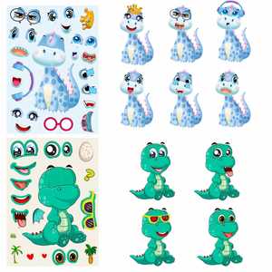 Pegatinas de Animales para Hacer Caras, 6 Piezas, para Niños, Recompensas para Fiestas Escolares, Manualidades, Regalos para Fiestas de Cumpleaños - Product Image 4