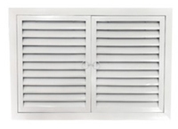 Grille de ventilation verticale moderne en alliage d'aluminium en forme de Z, écologique, pour le flux d'air mural extérieur et la protection contre les intempéries