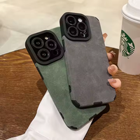 Coque de téléphone tendance en cuir et fourrure avec protection intégrale de l'objectif pour iPhone 18 17 16 15 14 13 12 11 Pro Max 16 Plus