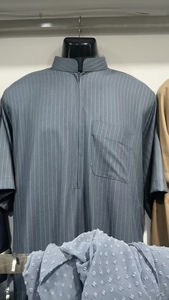 CCY Qamis Homme Arabe <span class=keywords><strong>Moderne</strong></span>, Vêtement Islamique Style Saoudien, Jubba Kandura Musulman avec Col Contrastant, Dishdasha <span class=keywords><strong>Kaftan</strong></span> avec Poches - Product Image 4