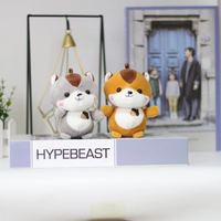 Porte-clés en peluche UYEAH, design personnalisé, mini écureuil de dessin animé, jouet en peluche doux pour enfants, porte-clés pour cadeau, voiture, téléphone portable, sac