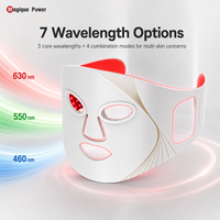 Máscara de Terapia LED Portátil Profesional Magique Power, Tecnología Fotónica PDT, 460nm 550nm 850nm, Máscara Facial Roja