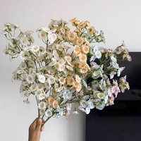 KEWEI 1894 Recommandé : Fleurs artificielles en soie, 98 têtes, Gypsophile et Marguerite, pour décoration de table et d'intérieur