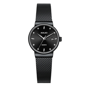 Reloj de cuarzo original nuevo de la marca HALEI para mujer, resistente al agua 3BAR, correa de malla de acero inoxidable, manecillas, movimiento japonés, venta al por mayor. - Product Image 2