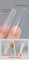 MyBeautyNails Soft Gel Half Cover Full Cover Long Almond Coffin Matte Nail Extension Nail Tips with Guidelines