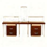 Schmuck gehärtetes Glas Vitrine Display Fabrik Herstellung Einzelhandel Display Zähler Schmuck Benutzer definierte Luxus LED Schmuck Zähler