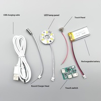 Module de commande tactile à gradation simple/double couleur 5V en aluminium pour veilleuse LED et accessoires de jouets avec batterie intégrée