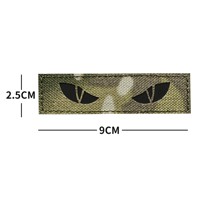 Occhi di gatto - Base multicolore, occhi neri
