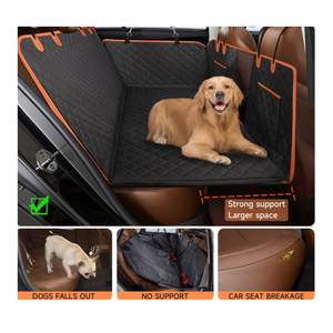 Funda de Asiento de Coche para Perro Impermeable de Lujo, Material Oxford, Hamaca para Mascotas con Base Rígida, Extensor de Asiento Trasero, Superventas - Product Image 1