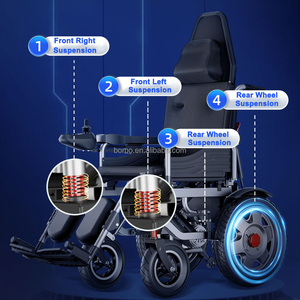 Silla de Ruedas Eléctrica Plegable Multifuncional Zoshine con Respaldo Alto Reclinable, Motor Dual de 250W para Personas con Discapacidad - Product Image 6