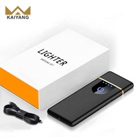 Briquet Électrique USB Mini en Gros le Moins Cher avec Logo Personnalisé et Capteur d'Empreintes Digitales pour Cigarettes et Cigares