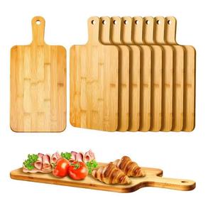 Tabla de cortar de bambú rectangular, tabla de madera para cortar queso, frutas, pan, pizza, bandeja para servir, múltiples especificaciones - Product Image 2