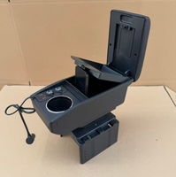 Support de tasse rotatif universel de luxe en cuir ABS 2026 avec chargeur USB et boîte de rangement pour toutes les voitures