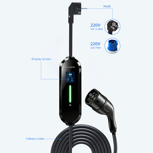 Chargeur EV portable 7KW pour usage domestique Type 2 Pas d'<span class=keywords><strong>installation</strong></span> nécessaire Station de charge rapide 32A Compatible avec la plupart des véhicules <span class=keywords><strong>électrique</strong></span>s européens - Product Image 3