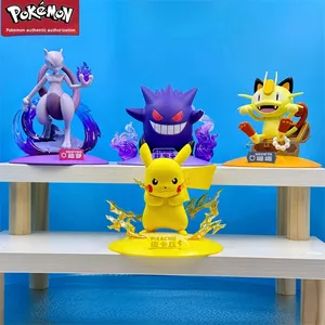 Figurines officielles Pokémon en PVC Pikachu Gengar Mewtwo Eevee Snorlax Cadeau d'anniversaire Décoration de bureau Jouet de dessin animé Ornement - Product Image 3