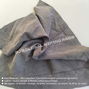 Trapos de Felpa de Algodón Puro Personalizables de Colores Mezclados, Trapos de Sudadera, Trapos de Corte para Limpieza de Máquinas - Product Image 4