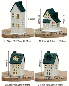 Factory Direct Ceramic <b>LED</b> <b>Lighted</b> Christmas Village House Figurine for Winter Wedding Engagement Anniversary Party Wholesale - Product Image 2