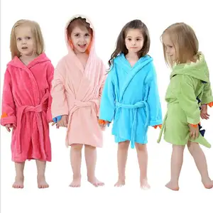 Bata de baño de algodón con diseño de Animal para niños y niñas, albornoz de lujo, toalla