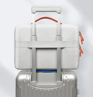 Sac à main pour ordinateur portable, grande capacité, respirant, imperméable, durable, antivol, antichoc, en polyester, portable, pour affaires
