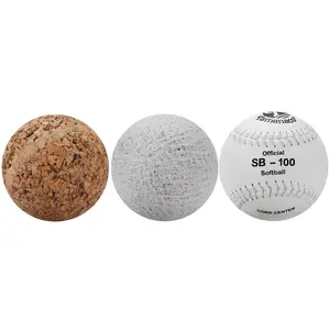 Softbol oficial de 12 pulgadas de alta calidad, softbol de cuero Erlang blanco, pelota de softbol de entrenamiento con logotipo personalizado a la venta