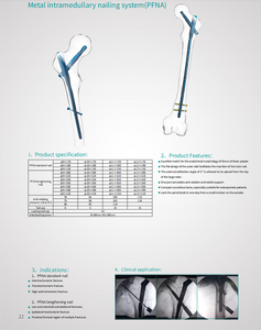 Clous intramédullaires PFNA en métal à prix compétitif, marqués CE, pour la chirurgie traumatique et la reconstruction - Product Image 3