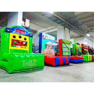 Jeu de carnaval gonflable portable 4 en 1 comprenant un panier de basket pour la location de fêtes et d'événements en plein air pour le jeu en intérieur - Product Image 2