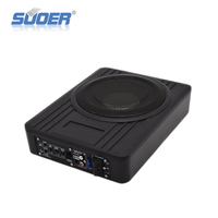Subwoofer de voiture universel haute puissance 600W RMS de 8 pouces avec caisson en bois et panier en tissu pour l'amélioration des basses sous le siège