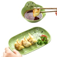 Assiette rectangulaire en mélamine pour nouilles de riz, assiette de petit-déjeuner en plastique, plat pour restaurant de fondue et barbecue, assiette de service