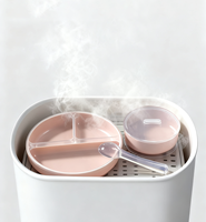 Assiette à ventouse en silicone sans BPA SILICONTY, kit de sevrage alimentaire pour nourrissons, bol anti-fuite pour tout-petits, ensemble de repas