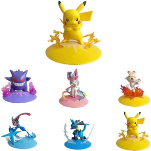 High Quality Wholesale 9pcs/set 10cm PVC Kawaii doll Eevee Pikachu Pokemone Action Toy 10cm Blind Boxes Anime Figures for gift