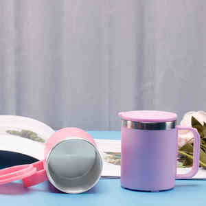 Mug isotherme en acier inoxydable 8oz avec poignée, double paroi sous vide, écologique, anti-fuite, pour bureau et café, maintient au chaud 6-12 heures - Product Image 3