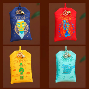 Dropshipping Gift CJH Sanxingdui Souvenir Carry on Purse, Chinese Style Sachet, Ancient Silk Printed Sachet Creative Niche Gifts - Product Image 4